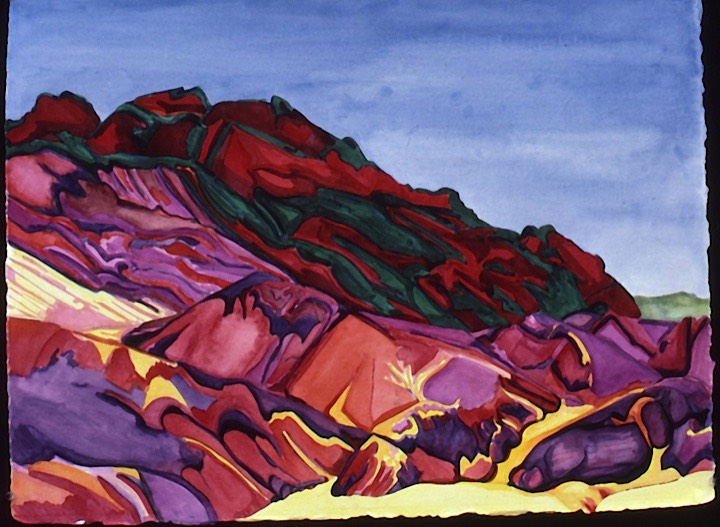 ©1986 Jan Aronson Death Valley #6 Watercolor on Paper 23X30