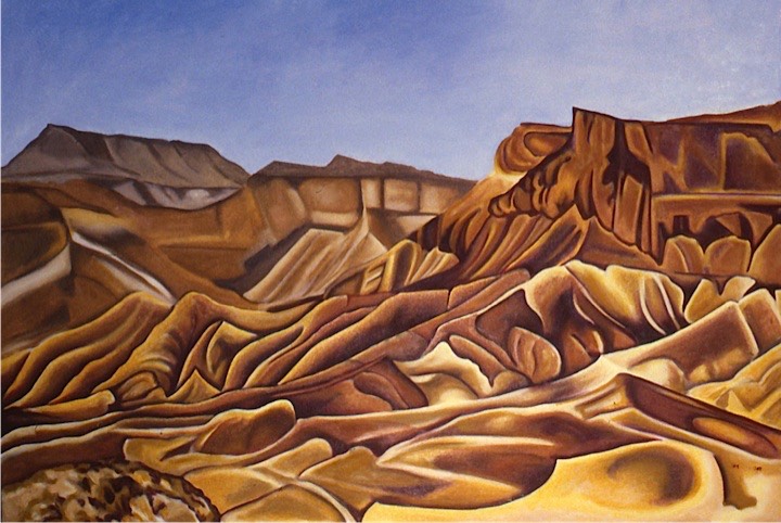 ©1988 Jan Aronson The Negev Dreams Discovered Oil on Canvas 28x40