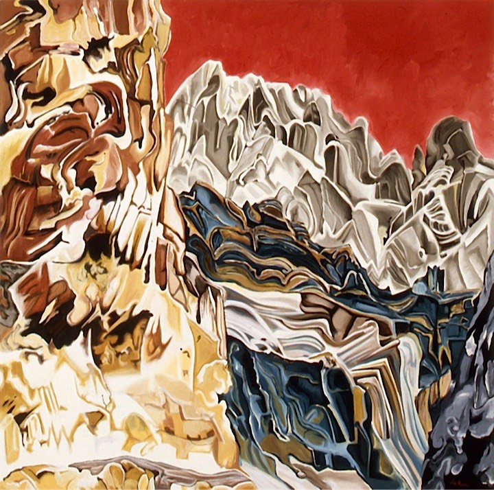 ©1989 Jan Aronson Ladakh #8 Oil on Canvas 59 X59