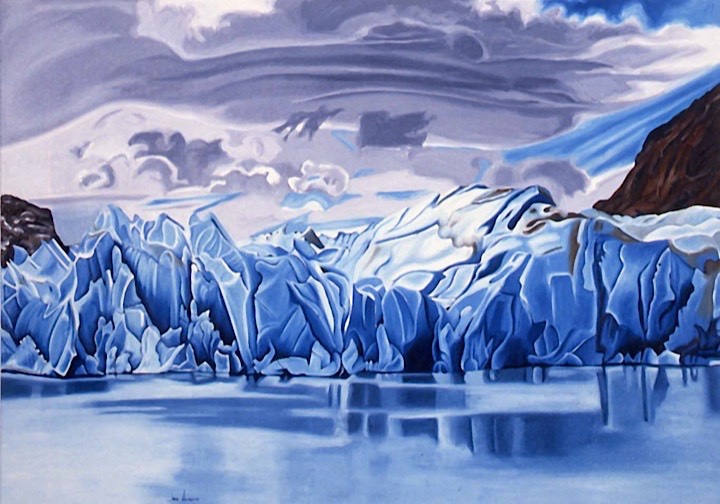 ©1991 Jan Aronson Grey Glacier Oil on Canvas 35X50