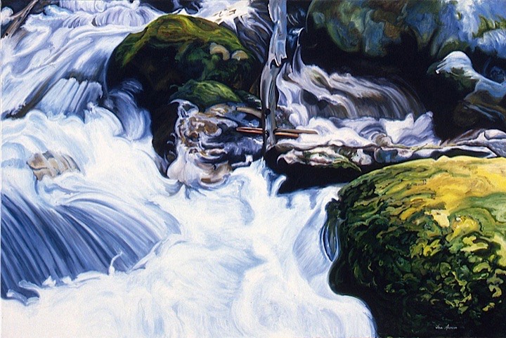 ©1994 Jan Aronson Bench Creek #1 Oil on Canvas 28X42