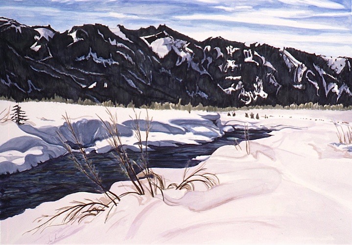 ©1995 Jan Aronson Big Wood #11 Watercolor on Paper 18x24