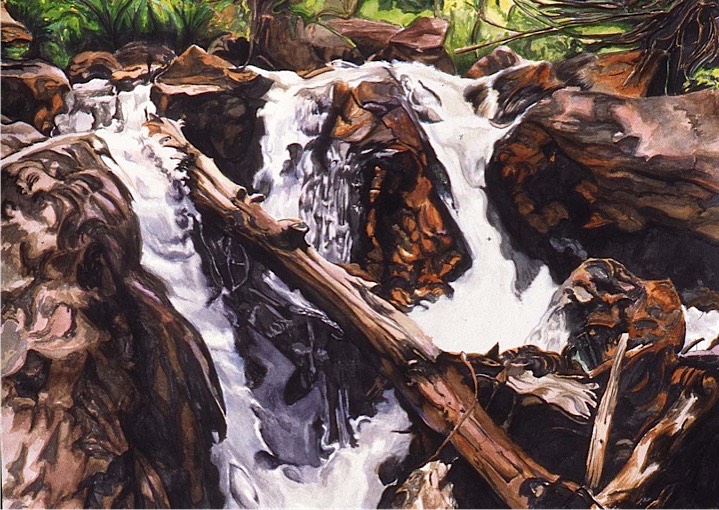 ©1995 Jan Aronson Farley Creek #2 Watercolor on Paper 18x24