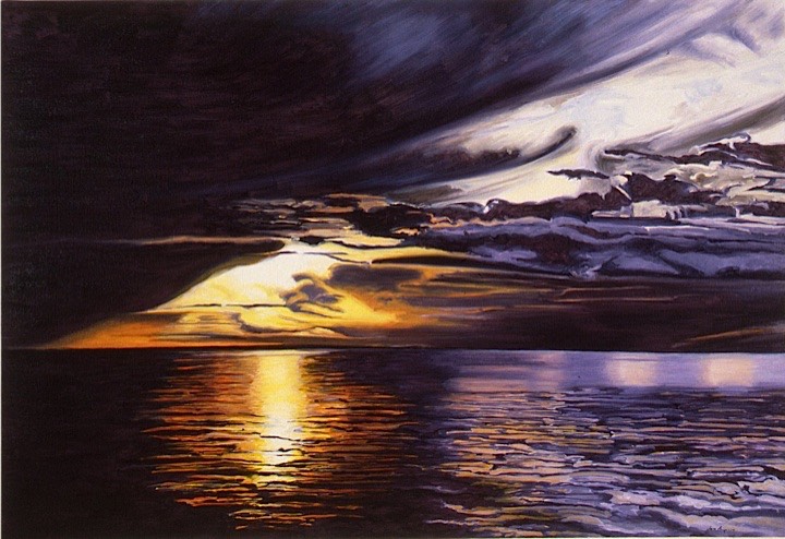 ©1996 Jan Aronson Amazonian Sunset #6 Oil on Canvas 26x38