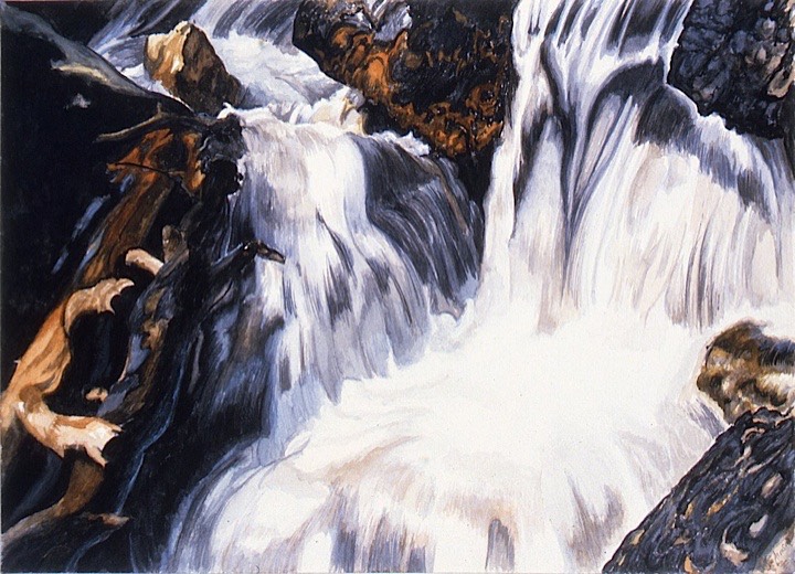 ©1996 Jan Aronson Bellas Creek #1 Watercolor & Gouache on Paper 10x14