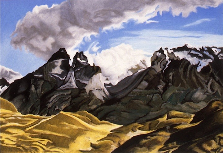 ©1996 Jan Aronson Patagonian Landscape #30 Pastel on Paper 20.5X30