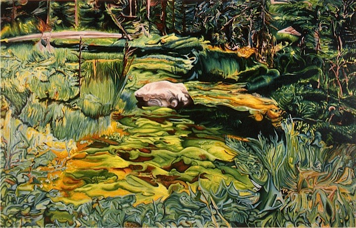 ©1997 Jan Aronson Toward Born Lakes #2 Oil on Canvas 32x50