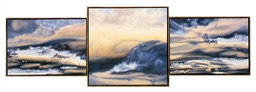 ©1999 Jan Aronson Cloud Triptych #20 Oil on Canvas 37.5x112 SOLD