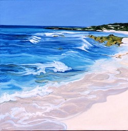 ©2001 Jan Aronson Anguilla #16 Oil on Canvas 16x16 SOLD