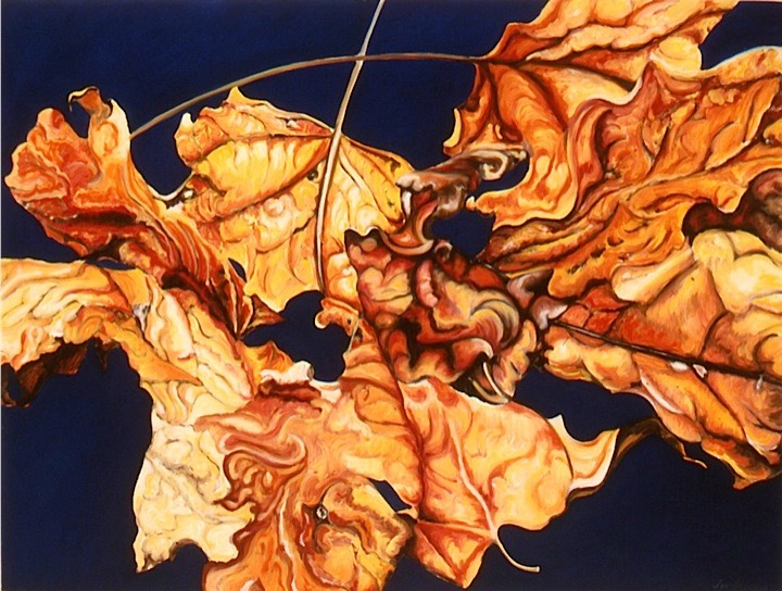 ©2002 Jan Aronson Leaves #14 Oil On Canvas 18x24