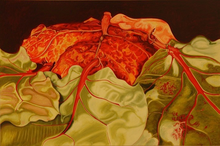 ©2005 Jan Aronson Leaves #43 Oil On Canvas 28x42