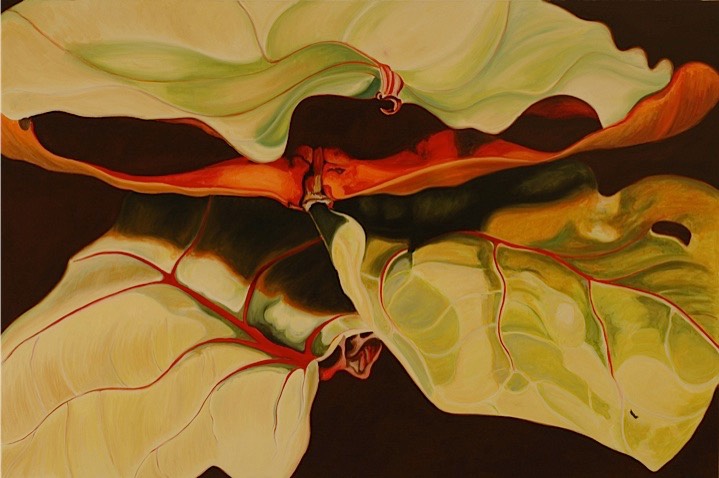 ©2005 Jan Aronson Leaves #50 Oil On Canvas 28x42 SOLD