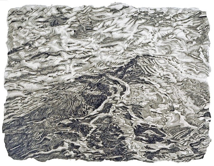 ©2007 Jan Aronson Water Series #2 Graphite on Twinrocker Paper 19x25