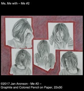 A series of drawings of women 's hair and their faces.